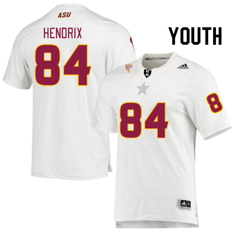 Youth #84 Korbin Hendrix Arizona State Sun Devils College Football Jerseys Stitched Sale-White - Click Image to Close